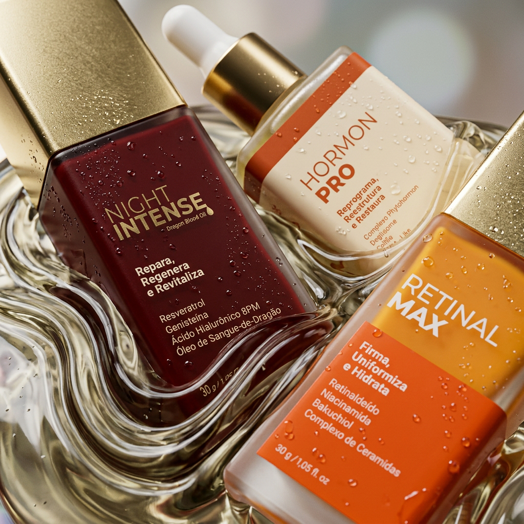Kit Derma Estrutura — Night Intense, Hormon Pro e Retinal Max